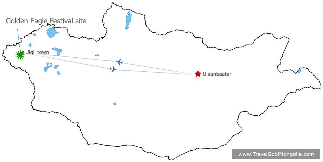 Golden Eagle Festival Tour Map Travel Gobi Mongolia