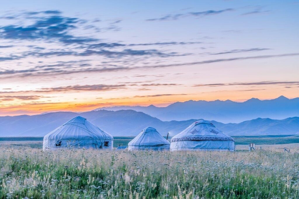 Kazakh gers in Western Mongolia