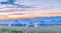 Kazakh gers in Western Mongolia